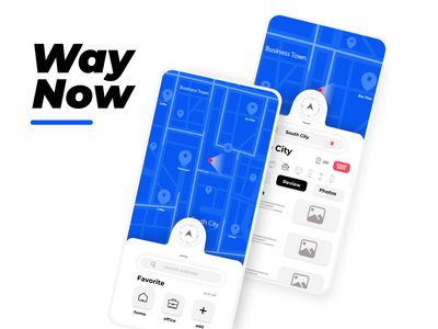 导航 UI - waynow 应用导航 ui(Navigation UI - waynow app navigation ui)