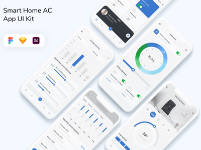 智能家居 AC 应用程序 UI 套件(Smart Home AC App UI Kit)