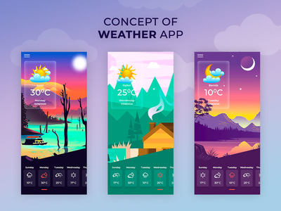 天气应用程序 UI 概念(Weather App Ui Concept)