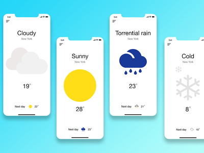 天气应用概念！ （第1部分）(Weather app Concept ! (Part 1))