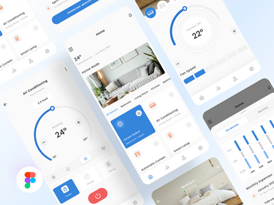 智能家居移动应用程序（高级屏幕）(Smart Home Mobile App (Premium Screens))