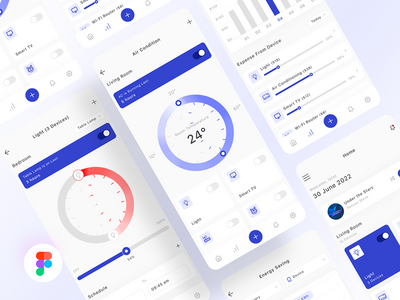 智能家居移动应用程序（高级屏幕）(Smart Home Mobile App (Premium Screens))