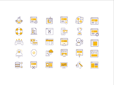 Web 开发支持图标集(Web-Development-Support-Icon-Set)