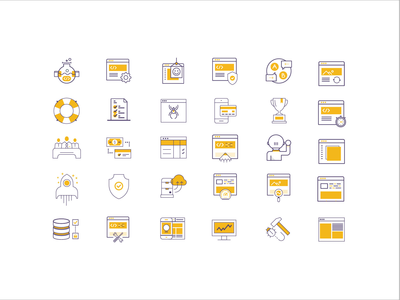 Web 开发支持图标集(Web-Development-Support-Icon-Set)