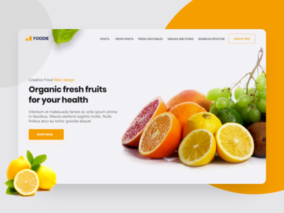 美食网登陆页面(Food Web Landing page)