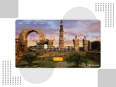 Qutub Minar 网页登陆页面(Qutub Minar Web Landing Page)