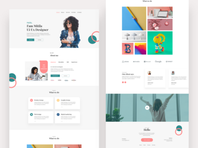投资组合登陆页面设计(Portfolio landing page design)