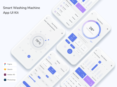 智能洗衣机应用程序 UI 套件(Smart Washing Machine App UI Kit)