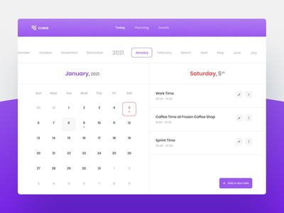 网页日历设计(Web Calendar Design)