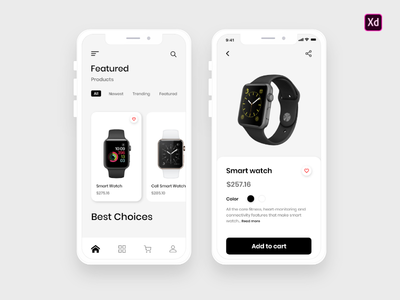 智能手表商店应用程序(Smartwatch shop app)