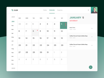 网页日历设计(Web Calendar Design)