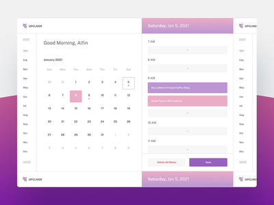 网页日历设计(Web Calendar Design)
