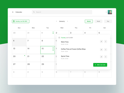 网页日历设计(Web Calendar Design)
