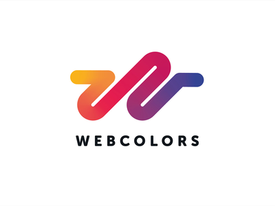 字母颜色标志设计(W Letter Colors Logo Design)