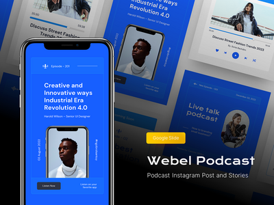 Webel - Podcast Instagram Post and Stories Google Slide(Webel - Podcast Instagram Post and Stories Google Slide)
