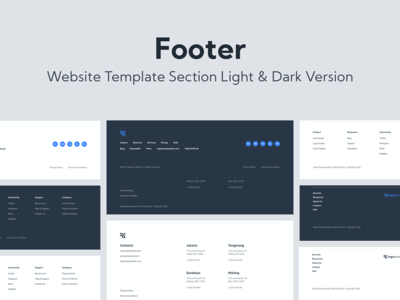 网页页脚模板(Web Footer Template)