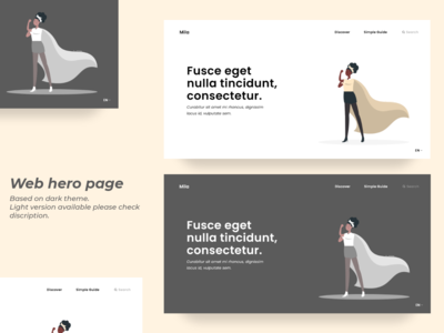 网页英雄页面 - 概念（深色）(Web hero page - Concept (Dark))