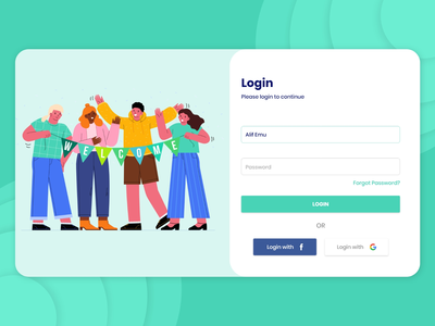 网页登录画面(Login Screen for Web)