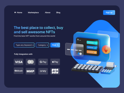Enefty - NFT 市场登陆页面(Enefty - NFT Marketplace Landing Page)
