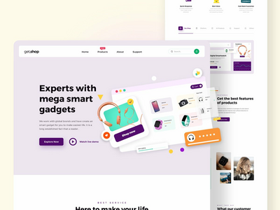 智能小工具商店网页模板设计(Smart Gadget Shop Web Template Design)