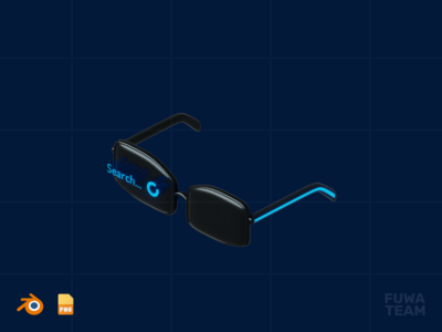 智能眼镜 - 3D Metaverse 插图包(Smart Glasses - 3D Metaverse illustration pack)