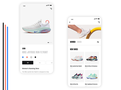 鞋店应用界面(Shoes Shop App UI)