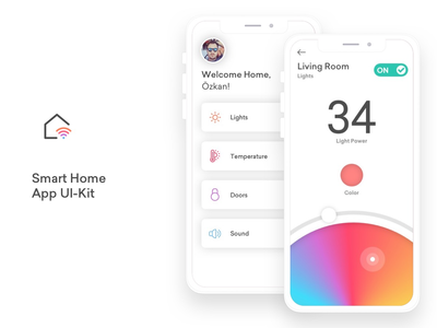 智能家居应用程序 UI - 套件(Smart Home App UI - Kit)