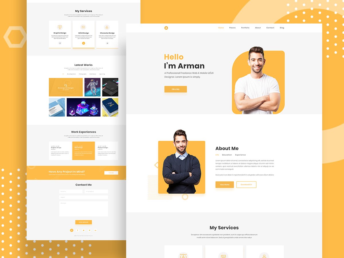 Arman - 个人作品集模板(Arman - Personal Portfolio Template)