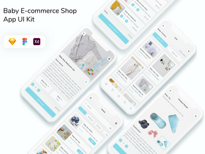 宝宝电商 App UI Kit(Baby E-commerce Shop App UI Kit)
