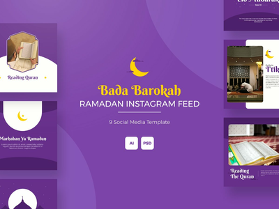 Bada Barokah - 斋月 Instagram 动态模板(Bada Barokah - Ramadan Instagram Feed Template)