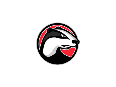 獾头圆吉祥物(Badger Head Circle Mascot)