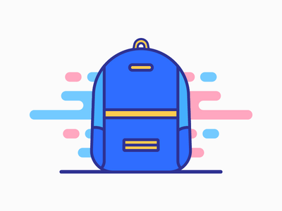 学校学习图标(School Bacpack Icon)