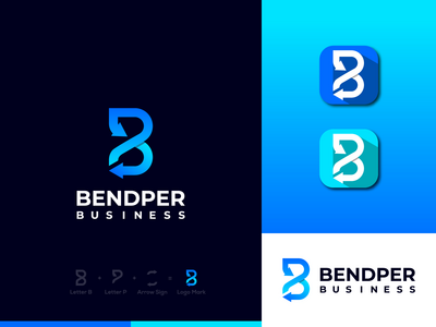 和 P 字母现代标志设计(B and P Letter Modern Logo Design)