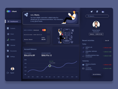 银行仪表板 |网页设计(Banking Dashboard | Web Design)