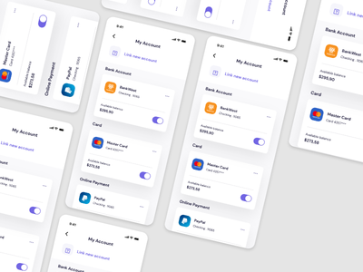 我的帐户屏幕 - 银行应用程序 UI 套件 - Android Studio(My Account Screen – Bank App UI KIT – Android Studio)