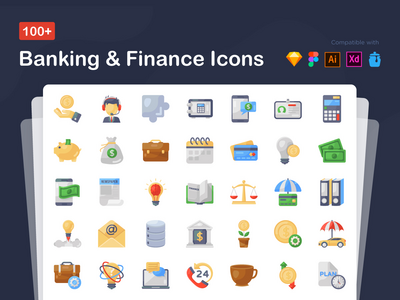 银行和金融图标(Banking and Finance Icons)