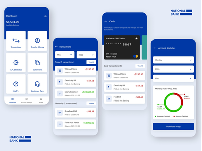 国家银行应用程序设计 - Uplabs 挑战(National Bank App Design - Uplabs Challenge)