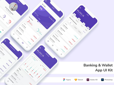 银行和钱包应用程序 UI 套件(Banking & Wallet App UI Kit)