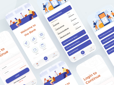 银行应用程序页面 v.1(Bank app pages v.1)