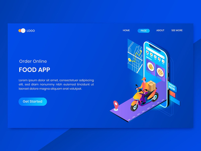 应用交付服务等距概念登陆页面(App Delivery Services Isometric Concept Landing Page)