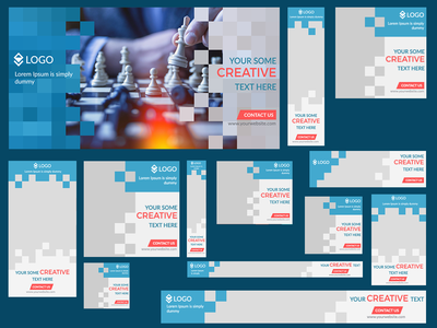 谷歌广告横幅/所有尺寸的社交媒体横幅 PSD (Banner-10)(Google ads banner / all size of social media banners PSD (Banner-10))