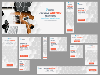 谷歌广告横幅/所有尺寸的社交媒体横幅 PSD (Banner-12)(Google ads banner / all size of social media banners PSD (Banner-12))