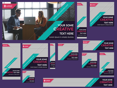 谷歌广告横幅/所有尺寸的社交媒体横幅 PSD (Banner-17)(Google ads banner / all size of social media banners PSD (Banner-17))