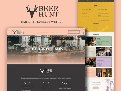餐厅和酒吧网站设计(Restaurant & Bar website design)