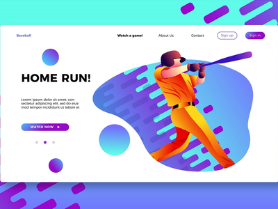 棒球 - 横幅和登陆页面(Baseball - Banner & Landing Page)