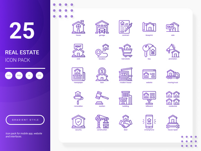 房地产图标包(Real Estate Icon Pack)