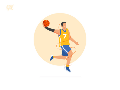 篮球运动员矢量图(Basketball Player Vector Illustration)