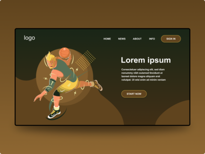 篮球登陆页面(Basketball Landing Page)