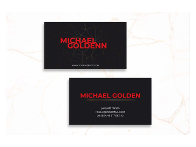 名片黑色模板(Business Card Black Template)