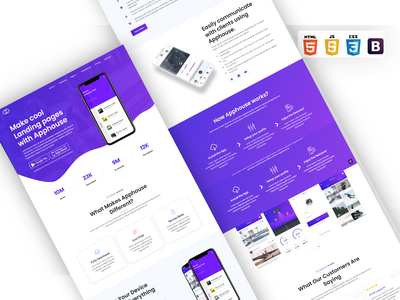 Apphouse - 应用登陆页面(Apphouse - App Landing Page)